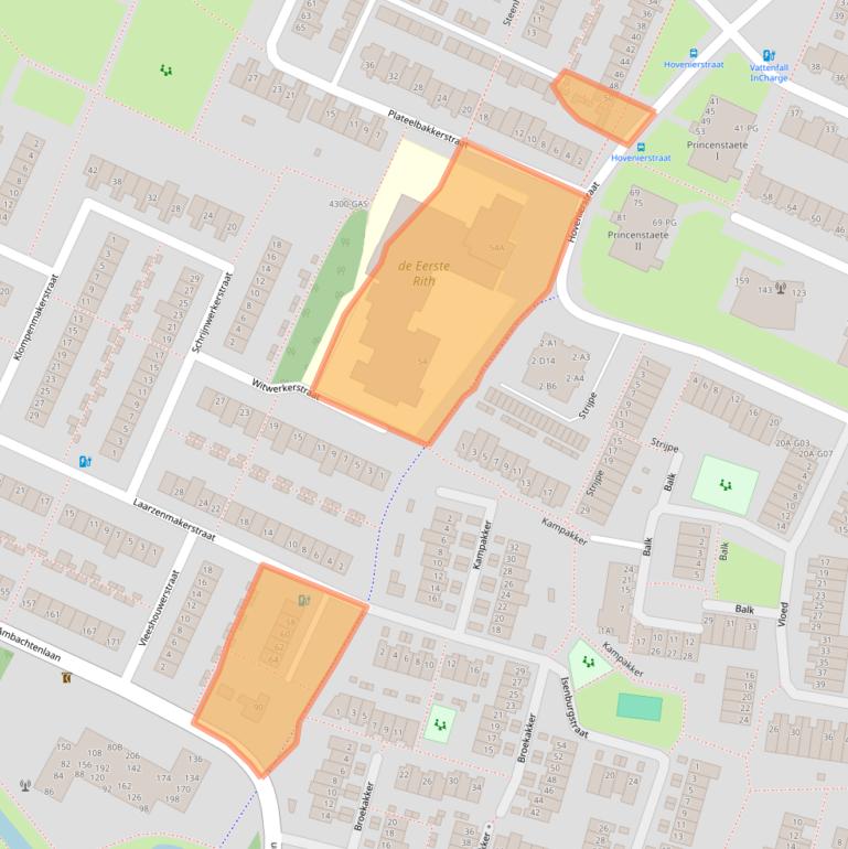 Kaart van postcodegebied 4813GM.