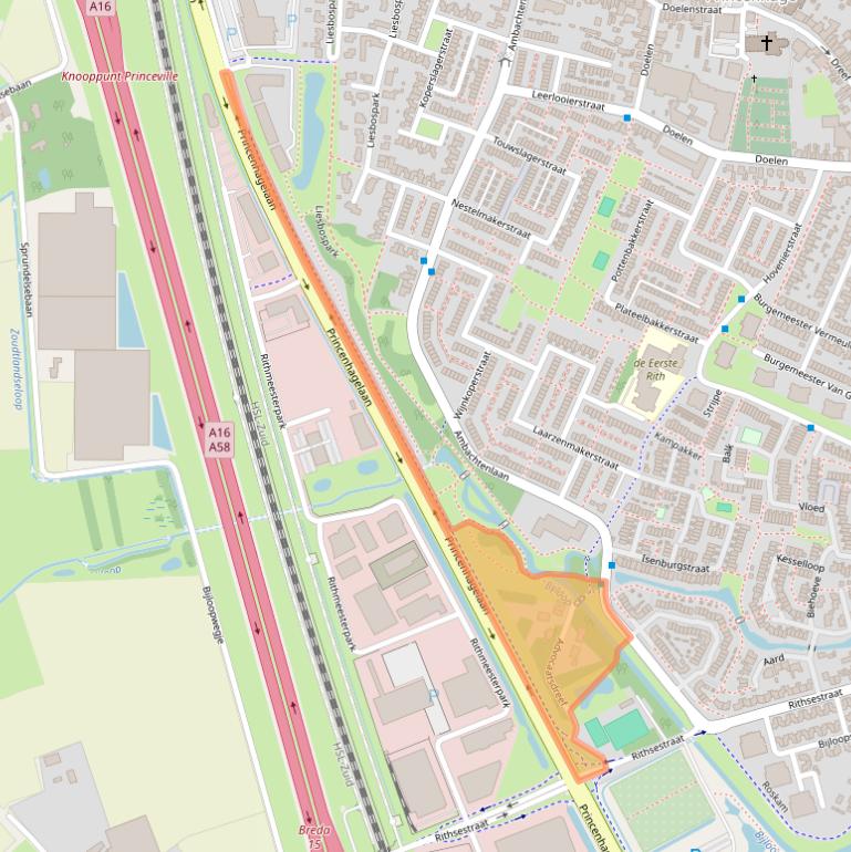 Kaart van postcodegebied 4813GN.