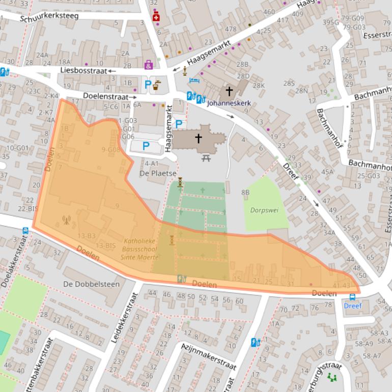 Kaart van postcodegebied 4813GP.