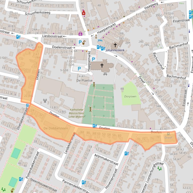 Kaart van postcodegebied 4813GR.