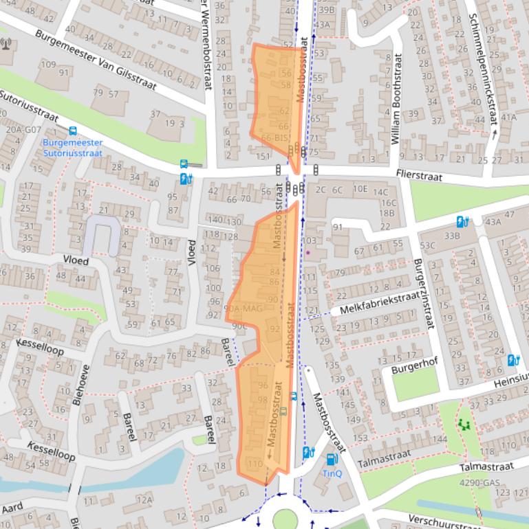 Kaart van postcodegebied 4813GV.