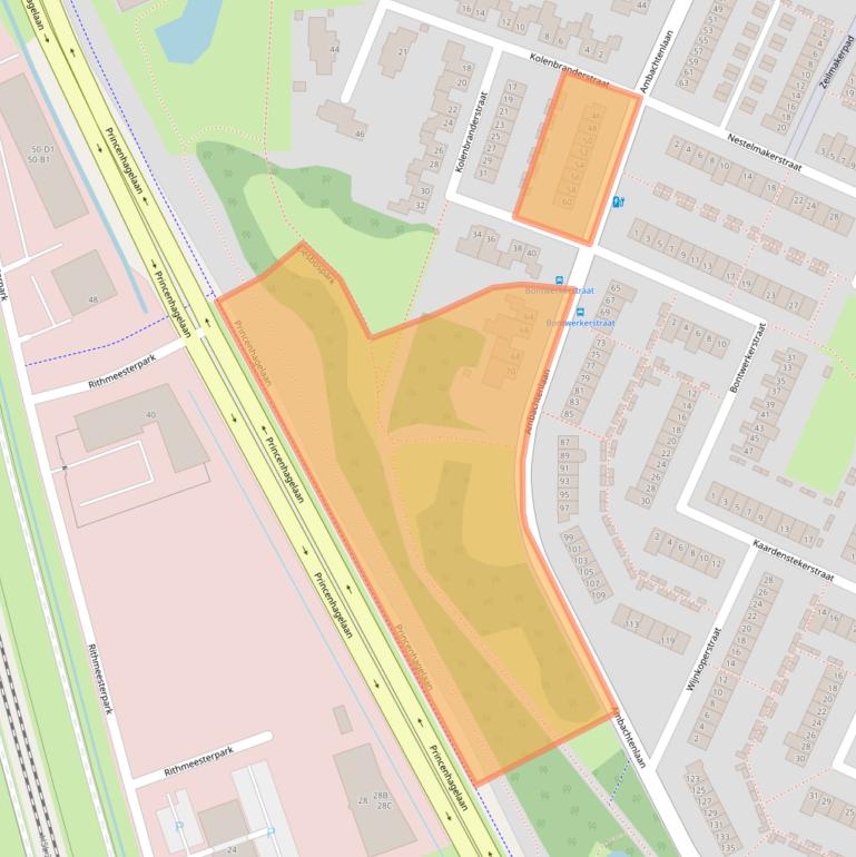 Kaart van postcodegebied 4813HC.