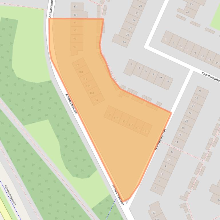 Kaart van postcodegebied 4813HG.