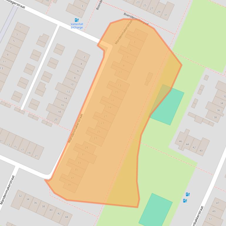 Kaart van postcodegebied 4813KG.