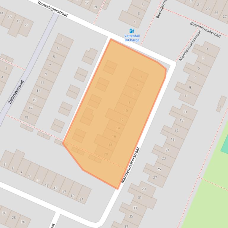 Kaart van postcodegebied 4813KH.