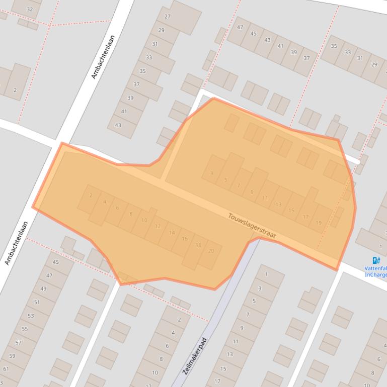 Kaart van postcodegebied 4813KK.