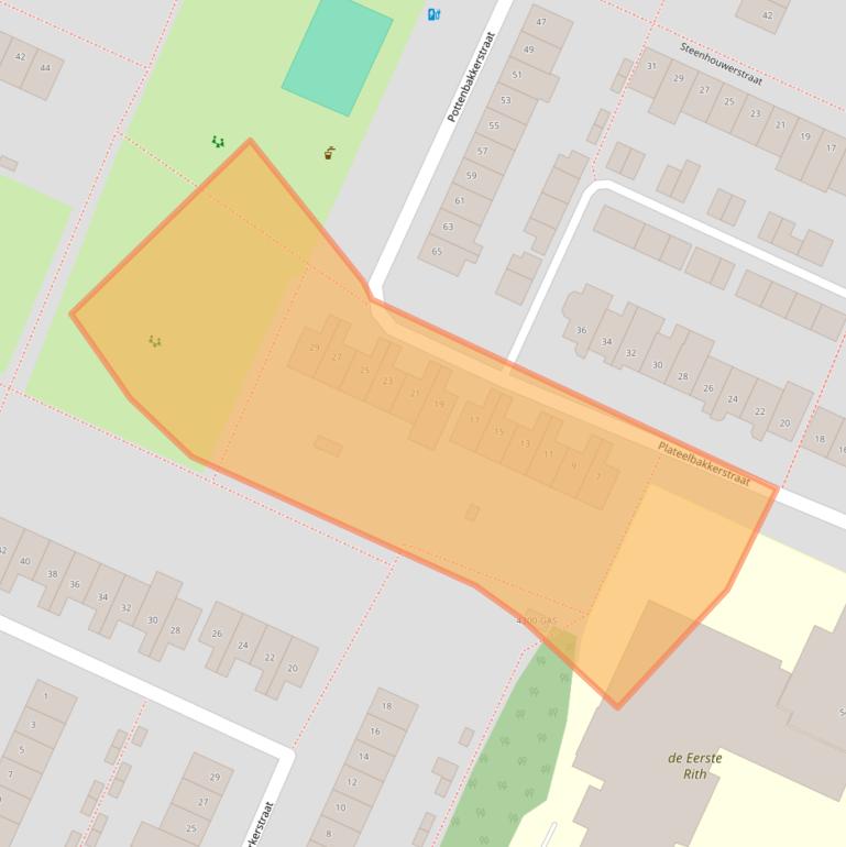 Kaart van postcodegebied 4813KV.