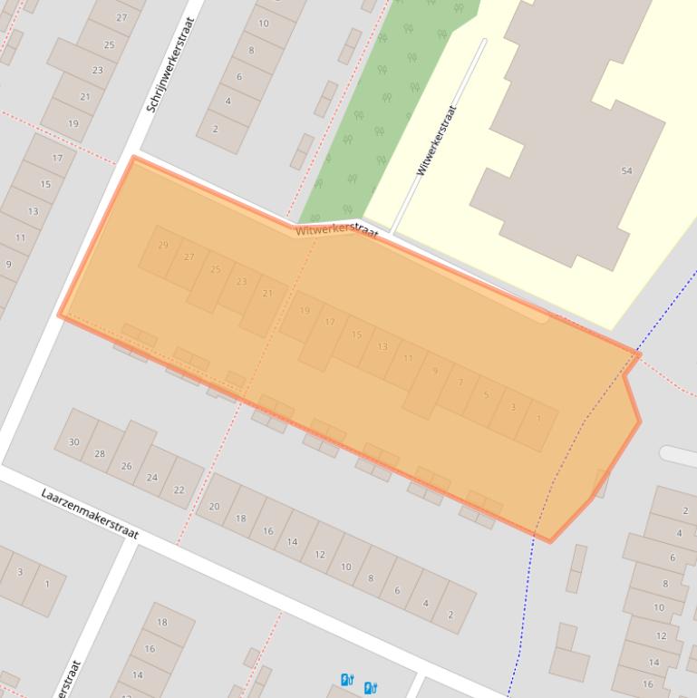 Kaart van postcodegebied 4813KX.