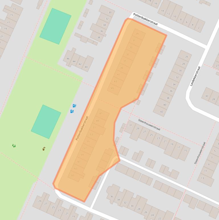 Kaart van postcodegebied 4813LB.