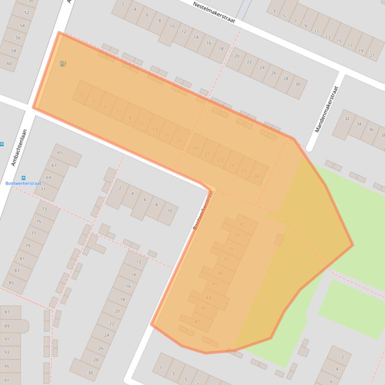 Kaart van postcodegebied 4813LM.