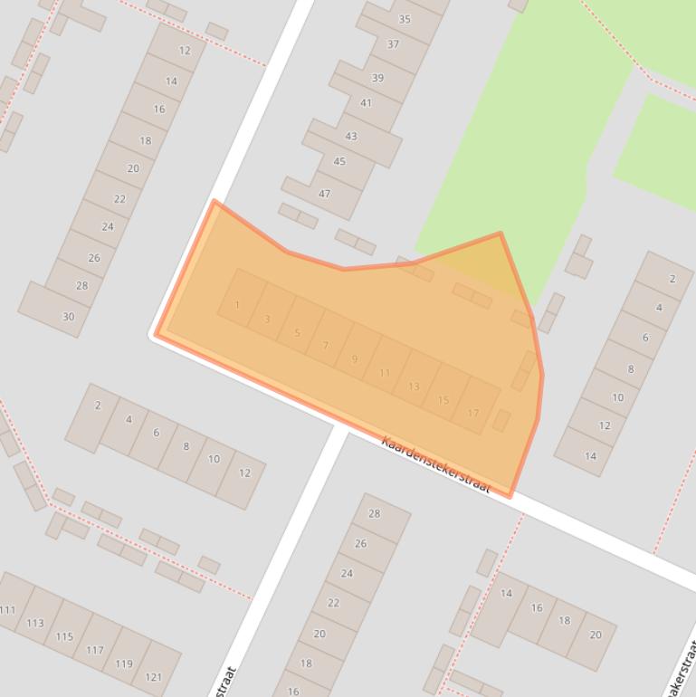 Kaart van postcodegebied 4813LN.