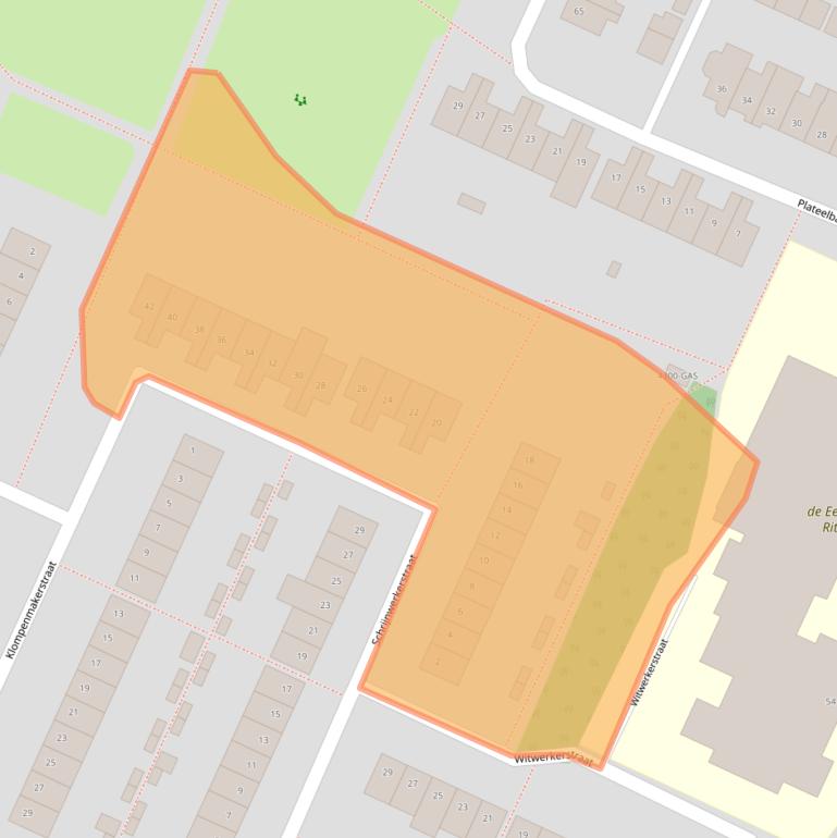 Kaart van postcodegebied 4813LT.