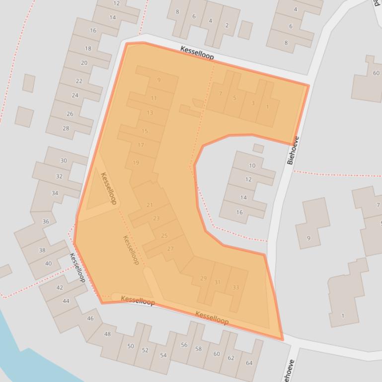 Kaart van postcodegebied 4813NS.