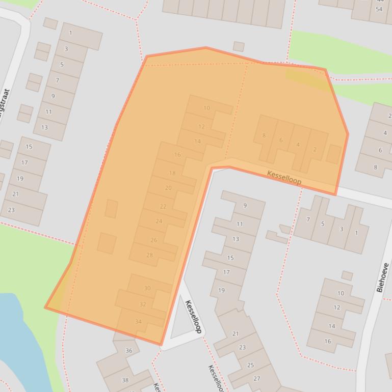 Kaart van postcodegebied 4813NT.