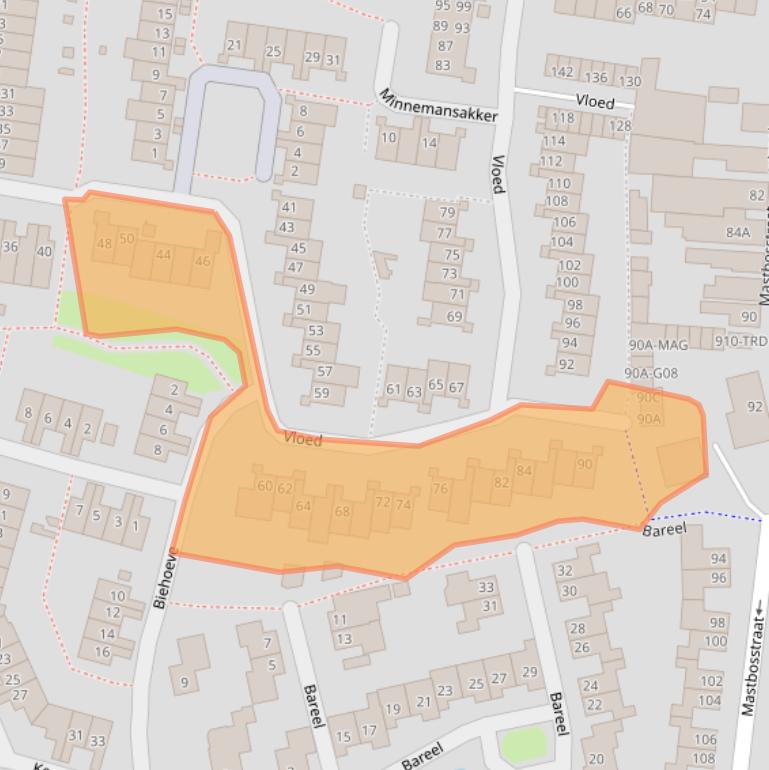 Kaart van postcodegebied 4813PE.