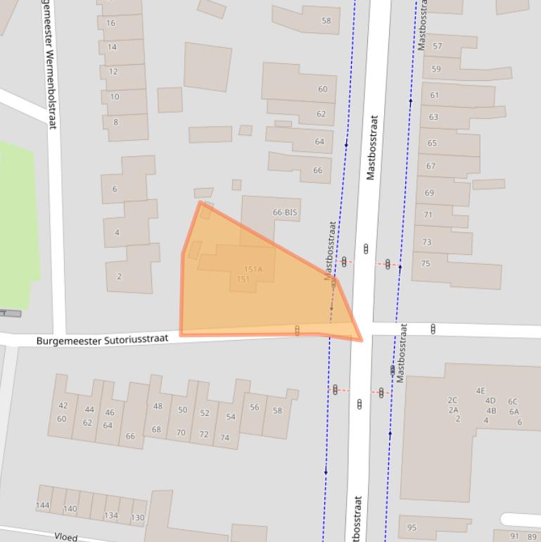 Kaart van postcodegebied 4813PP.