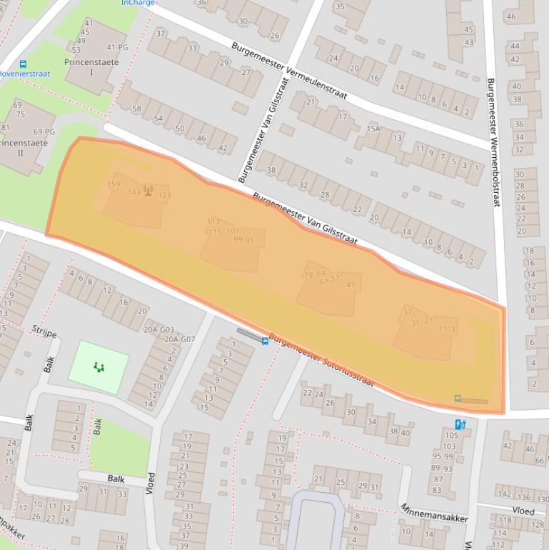 Kaart van postcodegebied 4813PT.