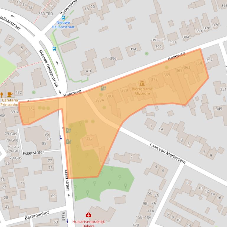 Kaart van postcodegebied 4813XC.