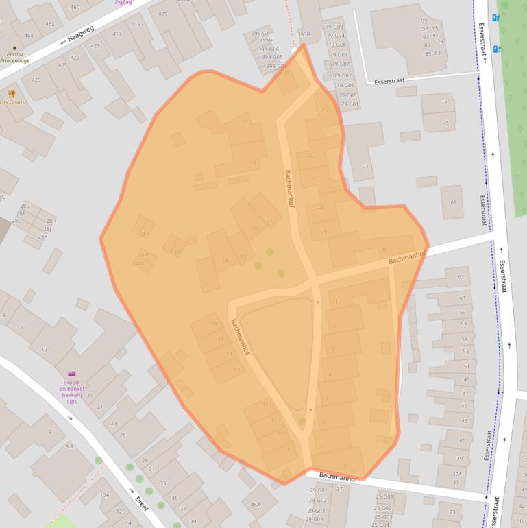 Kaart van postcodegebied 4813XN.