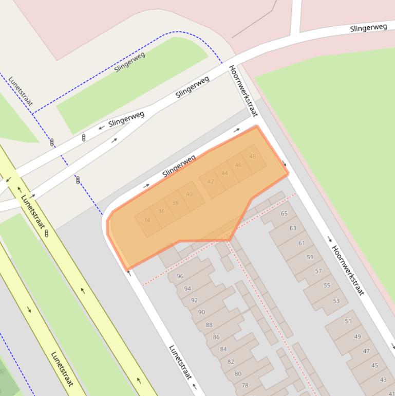 Kaart van postcodegebied 4814AM.