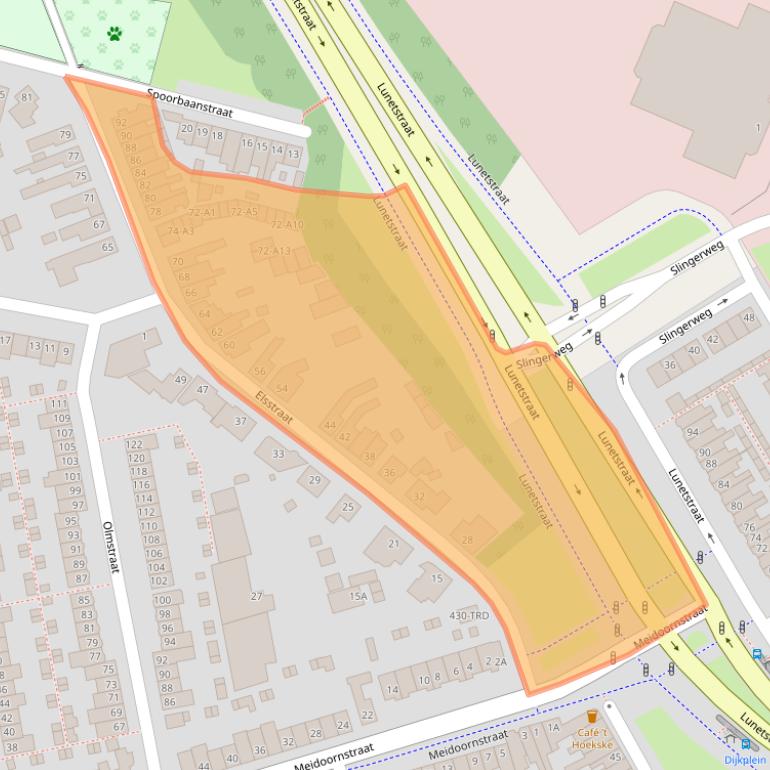 Kaart van postcodegebied 4814AR.