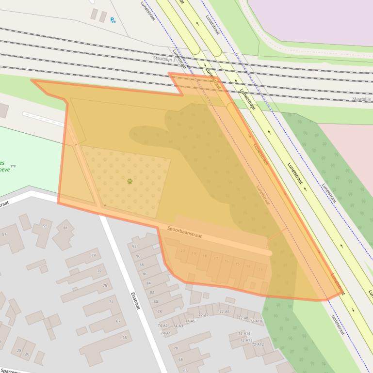 Kaart van postcodegebied 4814AS.