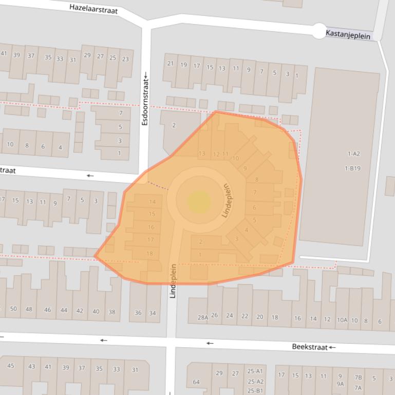 Kaart van postcodegebied 4814BH.