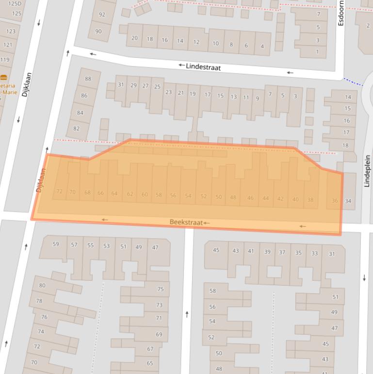 Kaart van postcodegebied 4814BM.