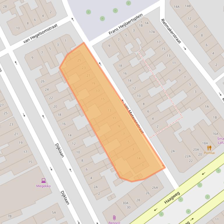 Kaart van postcodegebied 4814BV.