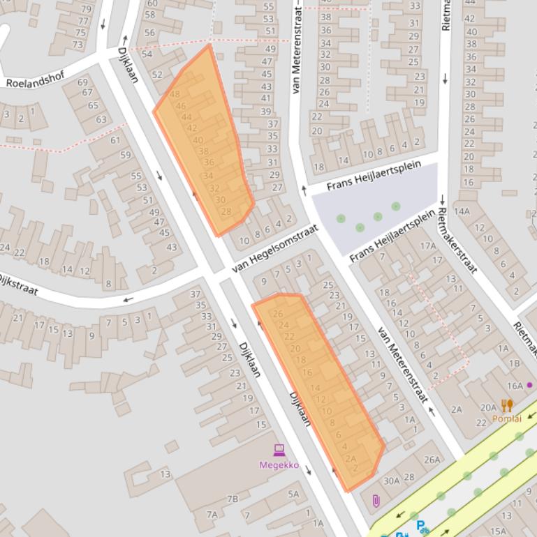 Kaart van postcodegebied 4814CD.