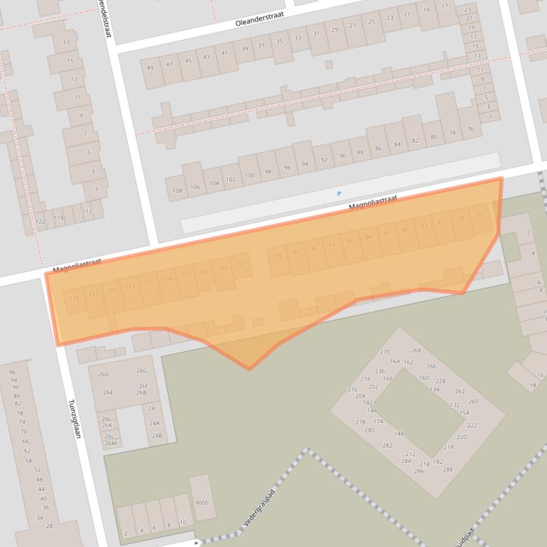 Kaart van postcodegebied 4814CP.