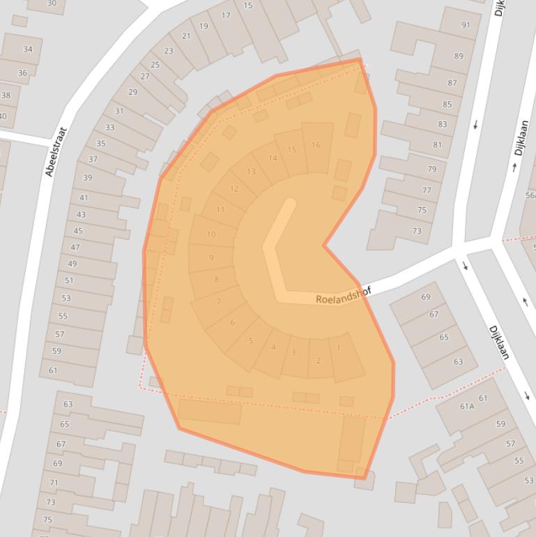 Kaart van postcodegebied 4814CT.