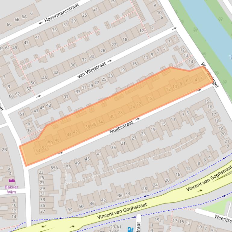 Kaart van postcodegebied 4814EN.