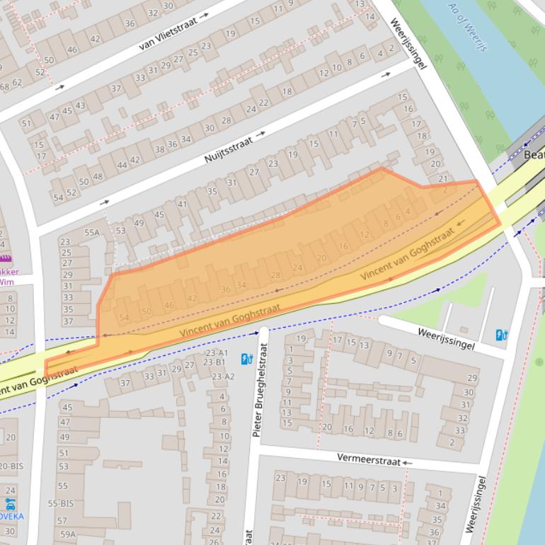 Kaart van postcodegebied 4814ER.