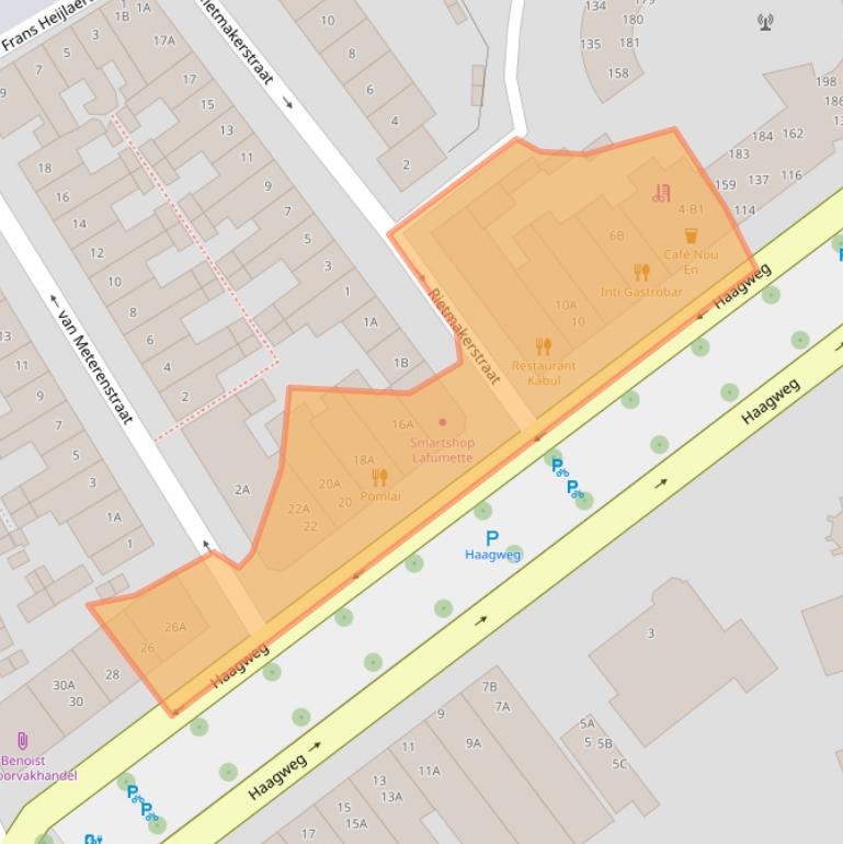 Kaart van postcodegebied 4814GD.