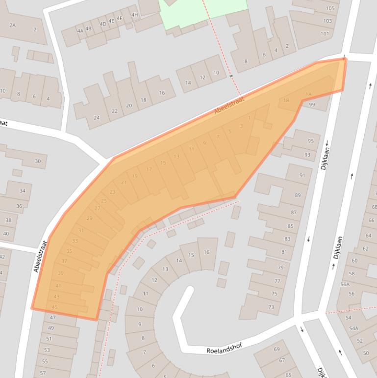 Kaart van postcodegebied 4814HA.
