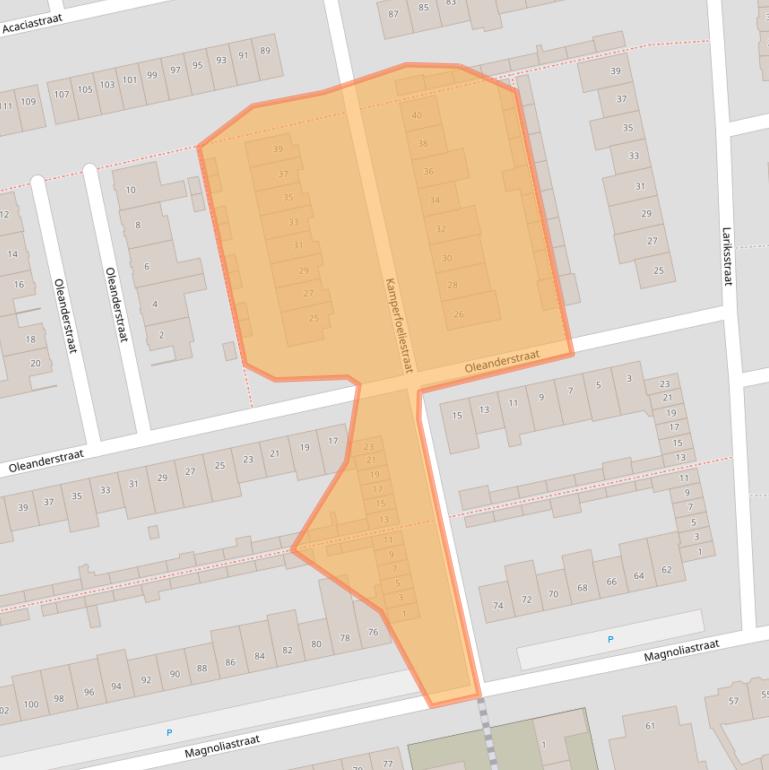 Kaart van postcodegebied 4814HW.