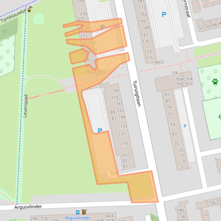 Kaart van postcodegebied 4814JD.