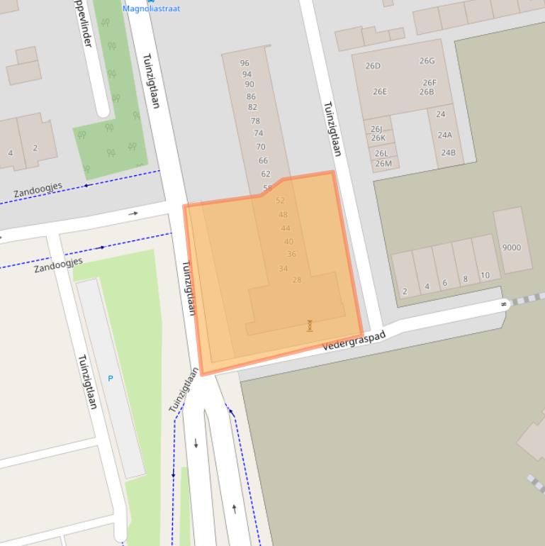 Kaart van postcodegebied 4814JG.