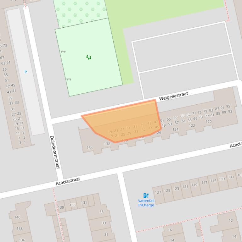 Kaart van postcodegebied 4814JR.