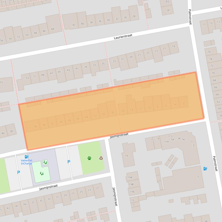 Kaart van postcodegebied 4814KK.