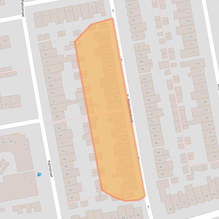 Kaart van postcodegebied 4814KV.