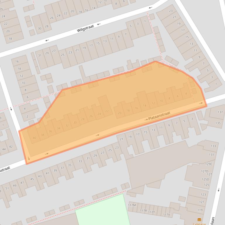 Kaart van postcodegebied 4814LD.