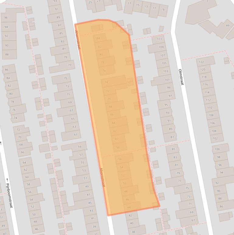 Kaart van postcodegebied 4814LK.