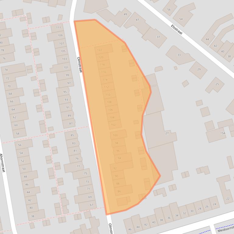 Kaart van postcodegebied 4814LR.