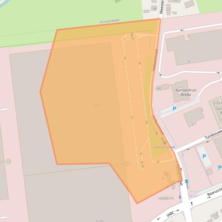 Kaart van postcodegebied 4814NZ.