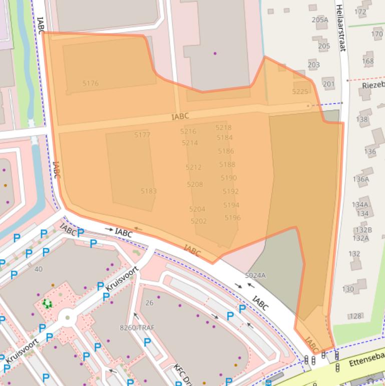 Kaart van postcodegebied 4814RA.