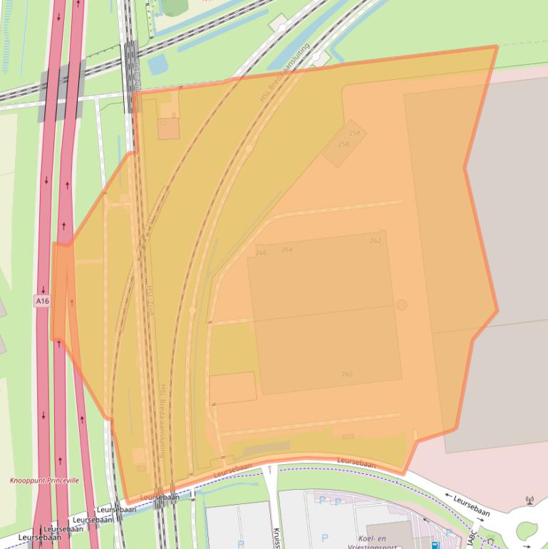 Kaart van postcodegebied 4814RE.