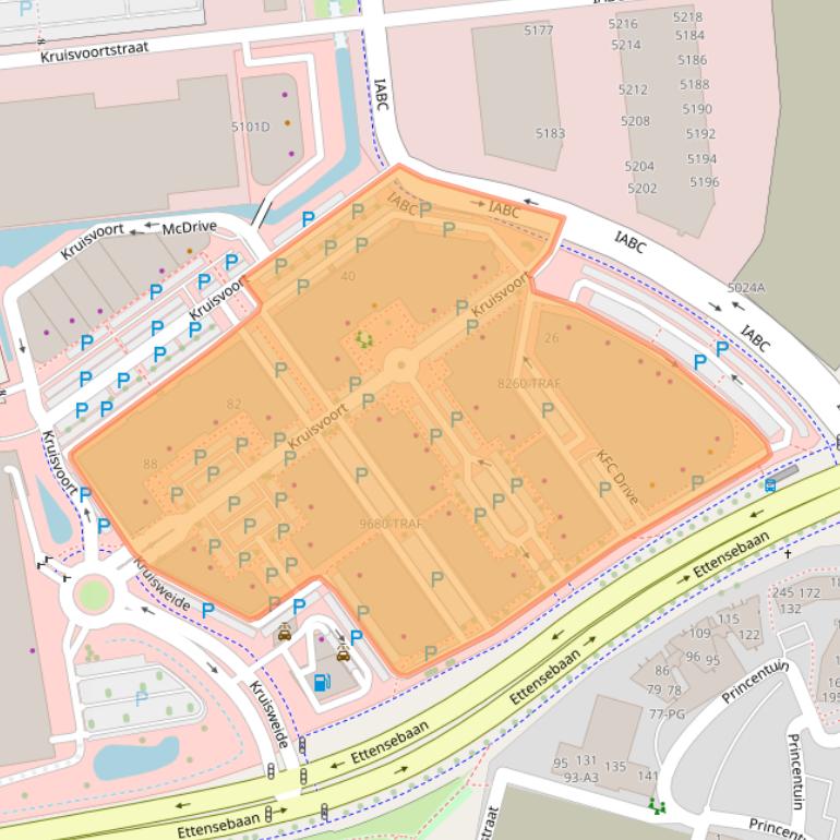 Kaart van postcodegebied 4814RZ.