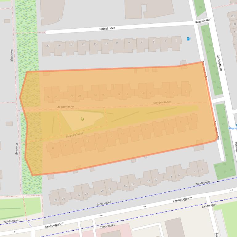 Kaart van postcodegebied 4814SC.